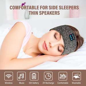 Bandeau de sommeil LED avec indicateur de batterie 200 mAh, élastique, lavable, masque <span class=keywords><strong>pour</strong></span> les yeux musical, bandeau de sport sans fil, casque de sommeil - Product Image 4