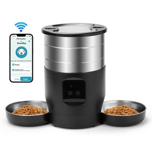 4.5L Stainless Steel Smart Pet Feeder WiFi Timed Portion Feeding Multi Plug for Cat <strong>Dog</strong> with Dual <strong>Bowl</strong> Large Capacity Design - Product Image 6