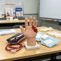 Simulateur de plaie manuelle en silicone HZMIM PH044 pour la formation au contrôle des hémorragies et aux traumatismes d'amputation - Trousse de premiers secours