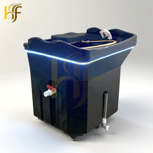 Cama para Lavado de Cabello con <span class=keywords><strong>Lavacabezas</strong></span> Desmontable, Circulación de Agua, <span class=keywords><strong>Accesorios</strong></span> para <span class=keywords><strong>Lavacabezas</strong></span> Portátil, Color Blanco y Negro - Product Image 3