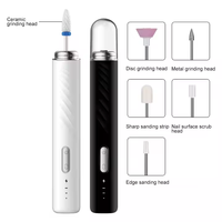 Professionnel Portable 16000 tr/min électrique perceuse à ongles Machine USB ponceuse polisseuse stylo 6 tête en métal outils de meulage fichier Machine pointe
