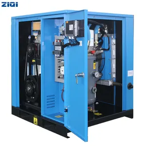 Equipments Energy Saving Ce Approved Ac Power 3.7kw 50hz 380v Stationary Belt Driven Air Compressor Machine