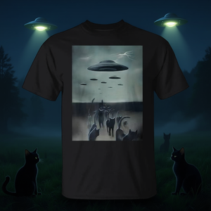 Camiseta Cats Invasion con diseño de gatos alienígenas UFO para hombres, mujeres y niños - Product Image 3