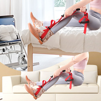 Sangle d'assistance pour le levage des jambes, réglable, résistante à l'usure, avec support de préhension rembourré et boucle pour l'avant-pied, pour transfert en fauteuil roulant et lit, aide au levage des jambes