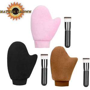 Ensemble de kit d'applicateur de mitaines autobronzantes marron + <span class=keywords><strong>noir</strong></span> + rose applicateur de dos autobronzant - Product Image 1