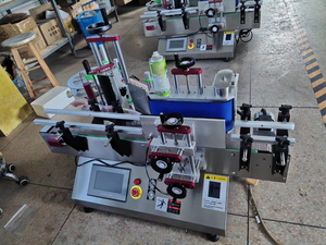Applicateur automatique <span class=keywords><strong>d</strong></span>'<span class=keywords><strong>étiquettes</strong></span> <span class=keywords><strong>adhésives</strong></span> de bureau de Table étiqueteuse avec imprimante de code de date pour bocaux pour animaux de compagnie bouteille ronde - Product Image 5