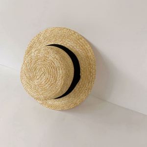 Customized School Wheat Boater <b>Hat</b> Women's <b>Straw</b> <b>Hat</b> - Product Image 4