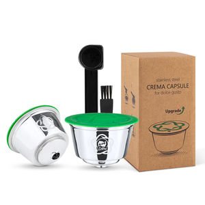 Capsules réutilisables et rechargeables pour <span class=keywords><strong>dolce</strong></span> <span class=keywords><strong>gusto</strong></span>, 6 pièces, en acier inoxydable - Product Image 3