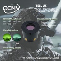 Gafas de Visión Nocturna Portátiles QCNV con Tubo IIT de Repuesto GEN2+ FOM1200+ Sin Autoenfoque, Fósforo Verde P43, Fósforo Blanco P45