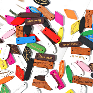 Botão De Madeira "Hand Made" Tags Madeira Costura Acessórios para Roupas Handmade Scrapbooking Artesanato DIY - Product Image 5