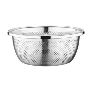 מסננת נירוסטה 304 עמידה רב תכליתית מעובה, קערת ניקוז, מסננת לשטיפת אורז, לשימוש ביתי, למטבח, למלון ולמסעדה - Product Image 1