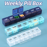 Organisateur de pilules hebdomadaire SUNSHING 7 jours, boîte de rangement pour médicaments en plastique, boîte portable pour compléments vitaminiques avec logo et couleur personnalisés