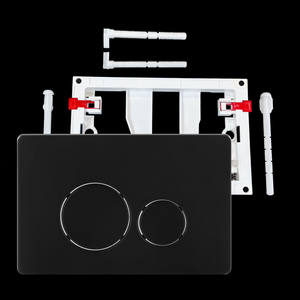 SS-004 Panneau de chasse d'eau mural en acier inoxydable 304 noir mat, design moderne, double chasse, écologique, actionneur à commande manuelle - Product Image 4