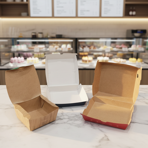 Boîtes à emporter en carton ondulé personnalisées pour les grands burgers et les dîners en <span class=keywords><strong>famille</strong></span> - Product Image 3