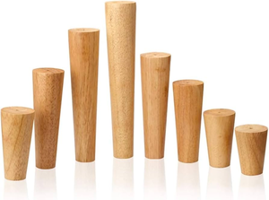 High-Quality Solid Wood Sofa Legs 4PCS/Set - <strong>Adjustable</strong> Height Heavy Duty <strong>Furniture</strong> <strong>Feet</strong> for Sofa/Couch/Bed Solid Wood Sofa Legs - Product Image 2