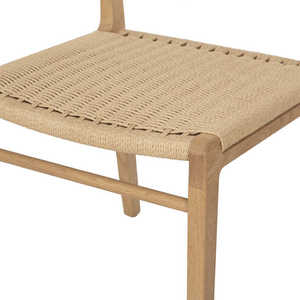 Chaises de salle à manger en rotin en bois massif pour restaurant Coffee Shop et café Tabourets de bar design en bois massif - Product Image 5