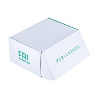 Boîte d'expédition pliante en carton ondulé blanc personnalisée de haute qualité avec logo imprimé pour l'emballage de produits de marque au détail
