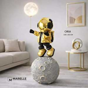 Estatua de Astronauta de Resina Pintada a Mano, Escultura Artística para Sala de Estar, Estatua Grande para Piso, Venta al Por Mayor - Product Image 5