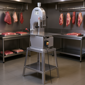 Sierra de cinta eléctrica comercial Vevor de 1500W, máquina vertical de aserrado de huesos de acero inoxidable con 6 cuchillas, 19.3 x 15 pulgadas para cortar carne - Product Image 2