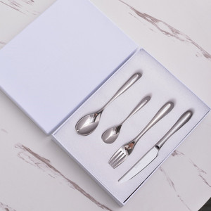 Luxurious Dinner Service <b>Ware</b> <b>Set</b> 304 Stainless Steel Cutlery <b>Set</b> Hanging Hole Series 4-pcs <b>Set</b> for Family Restaurant - Product Image 3