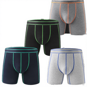 Caleçons Boxers Sportifs en Coton pour Hommes – Respirants, Taille Mi-Haute, Logo Brodé, Impression Numérique, Tissu Tricoté - Product Image 4
