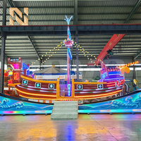 Manège Nova Rides Drifting Pirate Ship en FRP et acier avec éclairage LED FC-HDC pour parcs d'attractions extérieurs et fêtes foraines, pièces de manège de parc d'attractions