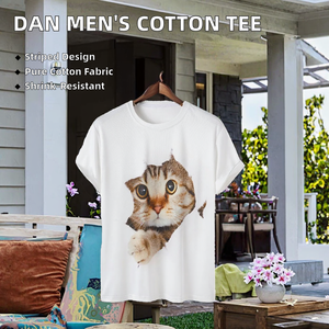 T-shirt décontracté en coton pour homme, nouveau modèle à manches courtes, couleur unie - Product Image 2