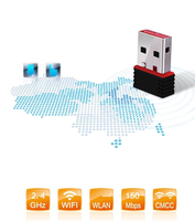 Adaptor Wifi Nirkabel USB Dongle Eksternal, Kartu Jaringan Ethernet 802.11n 150 Mbps MT7601 8188 IEEE untuk Komputer PC MAC Windows