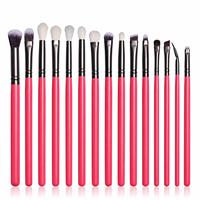 Lot de 15 pinceaux de maquillage professionnels en gros pour extensions de cils, eye-liner, fard à paupières et correcteur