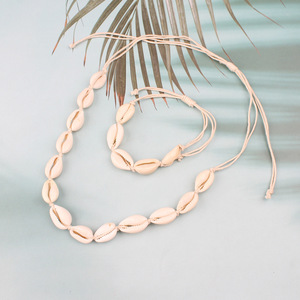 Boho Chic Women's Natural White <b>Shells</b> Braided <b>Bracelets</b> Spring New Beach Seashell Jewelry for Gift Wholesale - Product Image 5