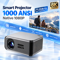 Projecteur intelligent 8K Android Wifi 300 pouces, résolution native 1080P Full HD, projecteurs vidéo d'extérieur, équipements de présentation