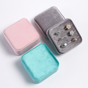EVERWIN Luxury Ring <b>Box</b> Romantic Sweet Velvet Jewelry <b>Box</b> Custom Embossed Engagement <b>Earring</b> <b>Box</b> Jewelry Packaging Case - Product Image 3