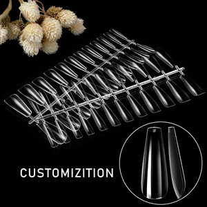 Uñas postizas de ballet ABS sin rastro, tipo bailarina, cobertura completa/parcial, sin curva C, para salón - Product Image 4