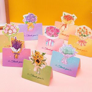 Ramo de flores 3D Tarjeta de felicitación Tarjeta de cumpleaños creativa Tarjetas de mensaje de agradecimiento - Product Image 3