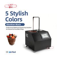 Distributeur de chocolat chaud électrique 5,5 L en acier inoxydable 304 avec écran tactile et tempérage automatique, compatible lait/fruits, Nouveauté
