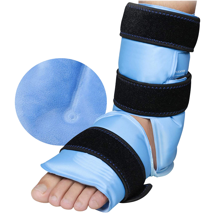 Reusable Gel Ice Pack Wraps for Foot Pain Relief Achilles Tendonitis Ankles Heels & Injuries-Swelling Control Therapy