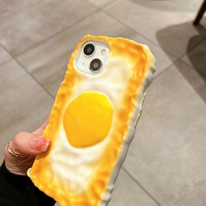 Coque en silicone 3D Egg pour <span class=keywords><strong>iPhone</strong></span> 11/12/<span class=keywords><strong>13</strong></span>/14/14 Promax, Coque alimentaire mignonne pour <span class=keywords><strong>Airpods</strong></span> Pro avec porte-clés - Product Image 4