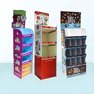 Op maat gemaakte bedrukte kartonnen displaystandaard, milieuvriendelijke staande unit voor promotie in supermarkten - Product Image 6