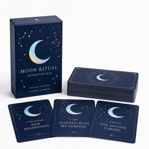 Cartas de Astrología con Diagrama de Nacimiento, Impresión Personalizada, Mazo de Cartas Oraculares con Diseño de Rueda del Zodíaco Cósmico, Venta al Por Mayor de Fábrica OEM - Product Image 3