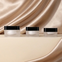 Pot de cosmétique blanc mat en plastique de haute qualité 50g, contenant vide de crème pour le visage