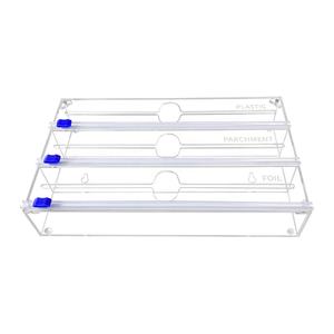 OEM personalizado transparente acrílico rectángulo cocina plástico envoltura dispensador de papel de aluminio cortador de papel de aluminio con embalaje de cartón - Product Image 2