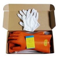 Gants de sécurité isolés confortables pour électriciens, haute tension, en caoutchouc, certifiés ISO, taille unique, Runze RZ002