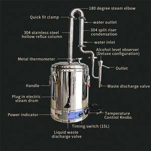 Alambic électrique en acier inoxydable pour la distillation d'alcool de canne à sucre et la fabrication de vin - Product Image 5