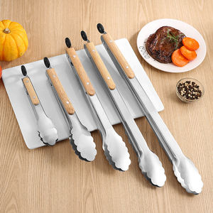 Ustensiles <span class=keywords><strong>de</strong></span> cuisine, pinces <span class=keywords><strong>à</strong></span> barbecue en acier inoxydable résistantes <span class=keywords><strong>à</strong></span> la chaleur, pinces <span class=keywords><strong>à</strong></span> aliments verrouillables en silicone avec embouts en silicone - Product Image 6