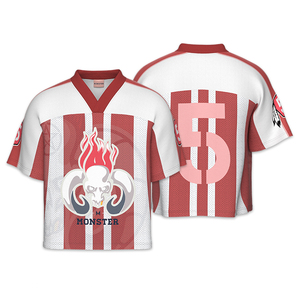 Uniforme de fútbol Boxy Fit de alta calidad, diseño de malla de sublimación, diseño liso en blanco, equipo universitario, camiseta de fútbol americano - Product Image 2