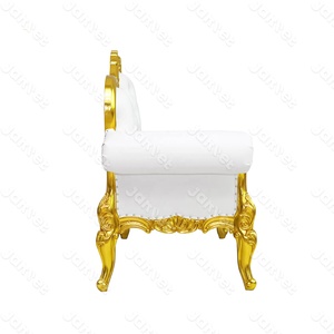 Sillón de Salón de Lujo en Dorado y <span class=keywords><strong>Blanco</strong></span> Estilo Francés - Product Image 2