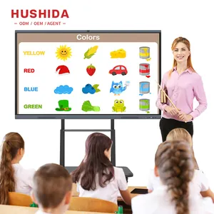 HUSHIDA interactive smart whiteboard manufacture 65 75 86 98 inch interactive whiteboard morocco price for school/office/classro