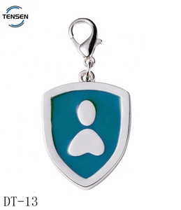 도매 수제 애완 동물 이름 태그 아연 합금 건메탈 교수형 후크와 금속 개 칼라 플레이트 액세서리 - Product Image 6