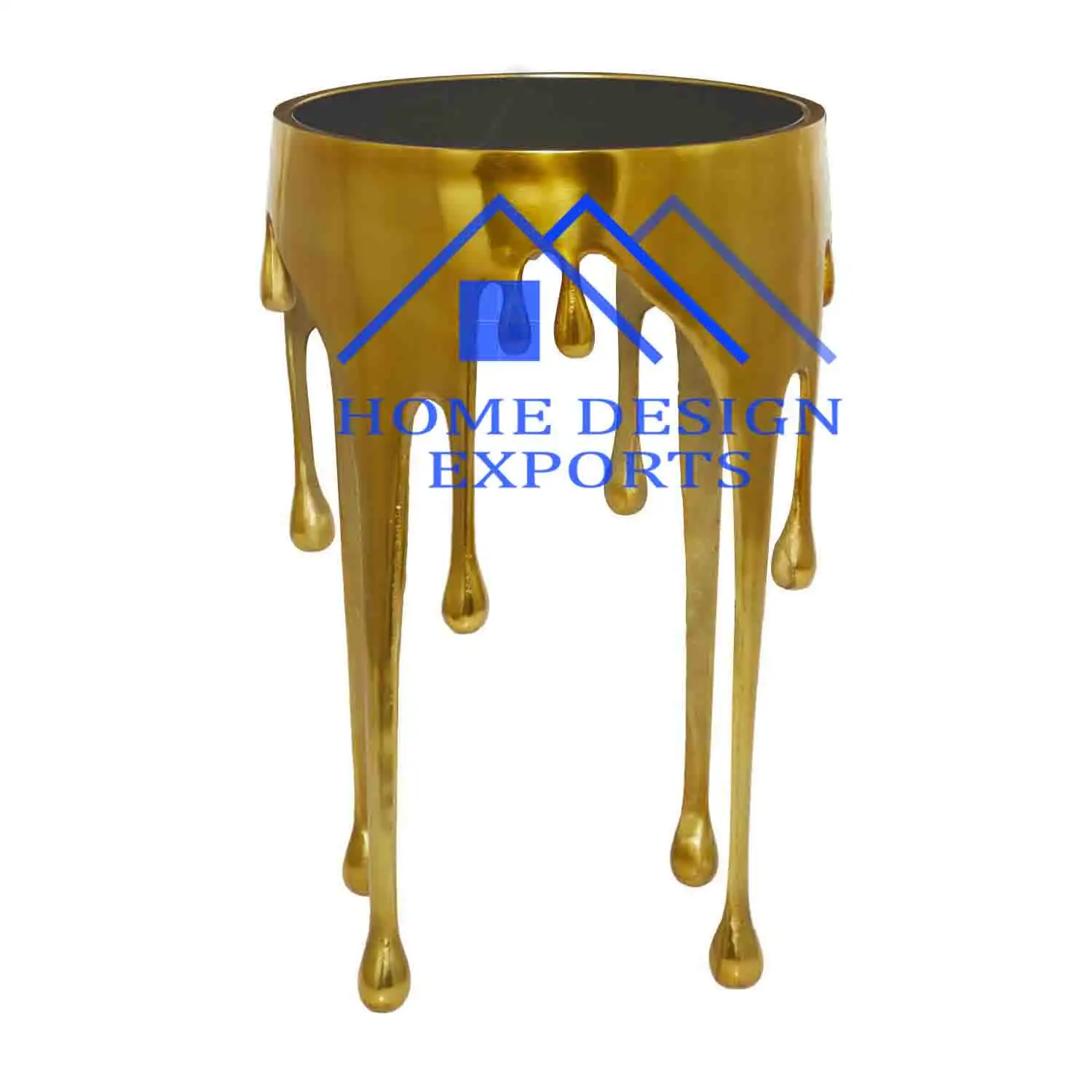 Aluminium Golden Side Table Furniture For Living Room