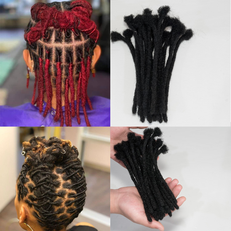 Good Quality Brazilian Straight Afro Kinky Curly Natural Color Dreadlocks Hair for Black Men Braiding Detail Section 10